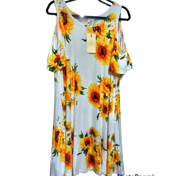 Hao MeiLi Collection Sunflower Dress Size L - Picture 2 of 5
